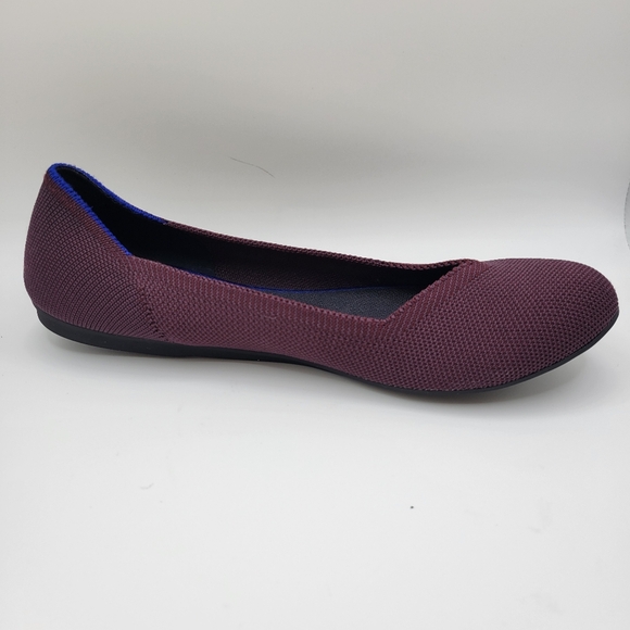 Rothy's Wine Rounded Toe Flat Size 9 - Picture 6 of 11
